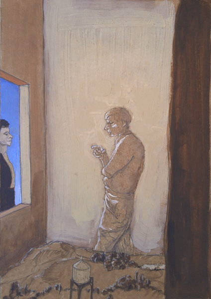 Caverne - 21x30 - tempera